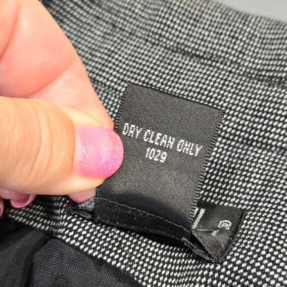 Rafaella Gray Suit Jacket Stretch Preppy Houndstooth Long Sleeve Button Women 12 - Picture 5 of 11